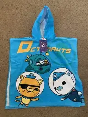 Octonauts Hooded Towel Poncho For Kids Cotton Blue