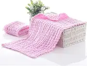 10 Pack 25 * 50cm Burp Cloths 100% Cotton 6 Layers Thickened Super Soft and Absorbent Drooling Towels Towels Baby (Pink)
