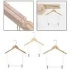Wood Suit Coat Hangers Clothes Organizer Trousers Pant Hanger Swivel Hook