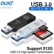 2 In 1 USB 3.0 Card Memory Reader High Speed SD SDHC SDXC Micro Writer Adapter