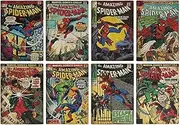 Spiderman Official Licensed Comic Book Coaster Set, 8pk Gamer and Comic Series Fan Decor and Gift, Nostalgic Marvel Superhero Desk and Coffee Table Accessory | Paladone