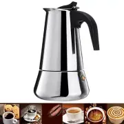 4 cups 200 ml Stainless Steel Stovetop Moka Pot Espresso Coffee Maker