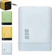 3 in 1 Gan Charger, 3 in 1 Gan Charger,Scalable 80w Max Fast Chargers, Retractable 80w Max Fast Chargers Module with Type C,Portable Chargeres (White)