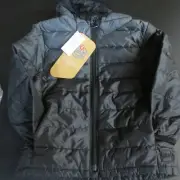 BABY GAP PRIMALOFT HOODED LIGHTWEIGHT PUFFER JACKET - NEW SHADOW GREY - 3 YEARS