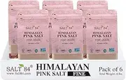 Salt84 Pink Gourmet Himalayan Salt - 1 Lbs Each, Fine Grain (Pack of 6)