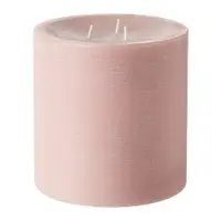 在飛比找IKEA優惠-IKEA 3芯柱狀蠟燭, 淺粉紅色, 14 公分