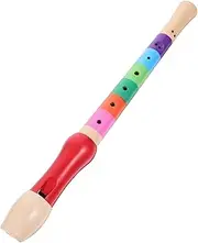 ibasenice 8 Wood Soprano Recorder Flute Color Random for Beginners Music Enthusiasts Enhance Coordination Flexibility Craftsmanship Safe Fun to Play Random Color