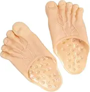 [yuksok] Funny Bare Feet Slippers Caveman Feet Adult Halloween Costume Accessories