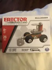 Erector Meccano Engineering & Robotics 2018 Small Orange Bulldozer New