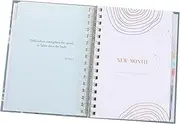 SECFOU Monthly Planner Notebook Portable Academic Planner with Rabbit Printing Cover Notepad for Students and Office Staff for Scheduling Tasks and Goals