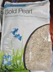 Aqua Natural Gold Pearl 20lb Gravel Substrate for aquascaping, Aquariums,