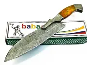 HANDMADE DAMASCUS STEEL CHEF KNIFE CHOPPER KNIFE CLEVER KNIFE RESIN HANDLE