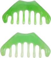 GOOHOCHY 2pcs Massage Comb Portable Scraping Tool for Scalp Relief Lightweight Handheld Massager for Travel Relaxation and Wellness