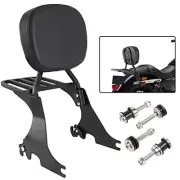 Motorcycle Passenger Low Backrest Sissy Bar with Back Rest Pad Luggage Rack