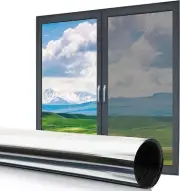 Window Privacy Film 60 inch X 98.4 Feet Silver One Way Daytime Window