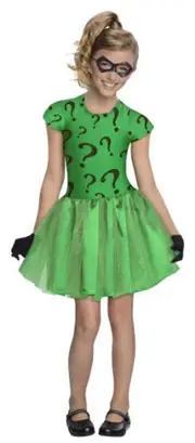 DC Super Villain Collection Riddler Girl's Costume With Tutu Dress, Toddler 1-2