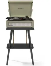 [Crosley] Voyager Bluetooth Portable Turntable + Entertainment Stand Bundle in Sage