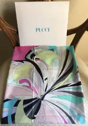 EMILIO PUCCI COTTON PAREO SCARF PINK ‘’ORCHEDIA’’ 2007 NEW W TAG ITALY