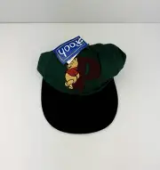 NEW Vintage Disney Winnie The Pooh P Stretch Fit Hat Cap Black Green KIDS size