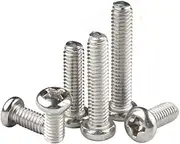 Cross Recessed Pan Head Screws M1.2 M1.4 M1.6 M2 M2.5 M3 M4 M5 M6 304 Stainless Steel Rounnd Phillips TV Machine Screw DIN7985(18mm,M1.6 X 50pcs)