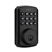 Keyless Entry Door Lock with 100 Code, 16 Anti Peeping Password Electronic Keypad Deadbolt, Electronic Door Lock Low Battery Alarm