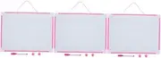 Vaguelly 3 Sets Large Whiteboard Eraser Board for Drawing Pad Memo Board Double Sided Easel