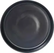 Torino Stak Matte Black 8" Dia. Porcelain Wall Plate - 1 Doz