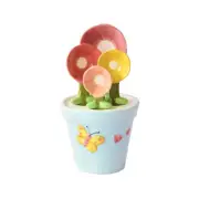 Ceramic Measuring Spoons and Cup Flower Baking Measuring Spoon with Base