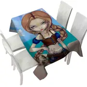 Captain Molly Morgan Beautiful Pirate Girl Tablecloth