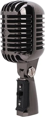 Classic Retro Dynamic Vocal Microphone, Old Vintage Style Cardioid Mic, Adjustab