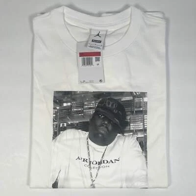 Supreme x Jordan Biggie Notorious BI S/S Top White FW24 - Men's Size L Large