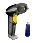 Wireless Barcode Scanner 328 Feet Transmission Distance USB Cordless 1D Gray