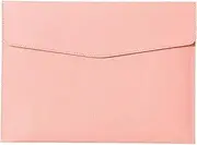 [GLigeT] File Folder Thickened File Bag Large Capacity A4 Office Business File Bag Leather Data Storage Ticket Bag Conference Bag with Magnetic Buckle File Expanding(Pink)