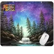 Nature Waterfall Computer Non Slip Custom Mouse Pad Handmade