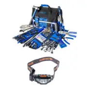Adventure Kings Bush Mechanic Tool kit 174 Pieces + LED Head Torch lamp Camping