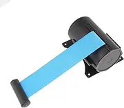 Retractable Queue Barrier Belt, 3Meter Retractable Belt Queue Crowd Control Barrier Wall Mount Space Saving Blue for Management