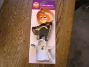 2008 Wilton HALLOWEEN Metal Cookie Cutters~Black Cat~White Ghost~Orange Jack-O
