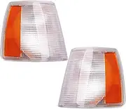 XIGAN Side Parking Corner Light Covers Clear Lens Front Left+Right Fit for Volvo 740 940 960