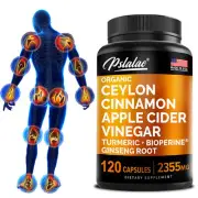 Ceylon Cinnamon Caps-with Apple Cider Vinegar,Turmeric,Bioperine - Joint Health