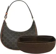 LinerLink Bag Organizer for Celine AVA Hobo Bag. (Brown, Style B: Side Zipper)