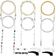 [DEARMAMY] 1 Set Eyeglasses Chain Mask Chain Anti- Lost Chains for Glasses Sunglass Retainer Glasses Sunglasses Anti-lost Eyeglasses Cords Creative Glasses Ropes Beaded Copper