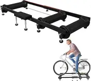 Indoor Bicycle Cycling Rollers Parabolic Roller Exercise Fitness Stand Foldable Bike Resistance Training Station Noise Reduction, for Road MTB Mountain Bikes