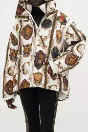 NEW CAMILLA REGIN OF ROSES FEATHER DOWN HOODED WATER REPELLENT PARKA JACKET $899