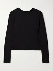 [THE PARK] THE PARK - Heather Stretch-tencel™ Lyocell Jersey T-shirt - Black - x small x small Black