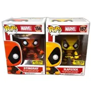 Funko Pop! Deadpool Stingray 156 & Slapstick 157 Hot Topic Exclusives Marvel Toy
