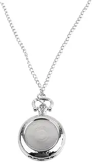 [VALICLUD] Pocket Watch Necklace Creative Silver Pocket Watch for Family Friends Unique Occasions