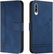 [Lihondar] Compatible with Samsung Galaxy A70/ A70S Case, Samsung A70/ A70S Case Wallet, PU Leather Folio Wallet Flip Cover with Card Holder Magnetic Closure Kickstand Phone Case Cover (Blue)