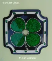 Plastic / Epoxy - 4" Inch Four Leaf Clover - Clock Dials