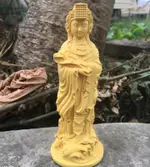 黃楊木雕擺件湄洲媽祖神像紅木雕刻工藝品車擺件媽祖客廳家居擺件1入