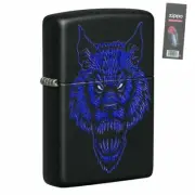 Zippo 49414 Werewolf Design Black Matte Pocket Lighter + FLINT PACK